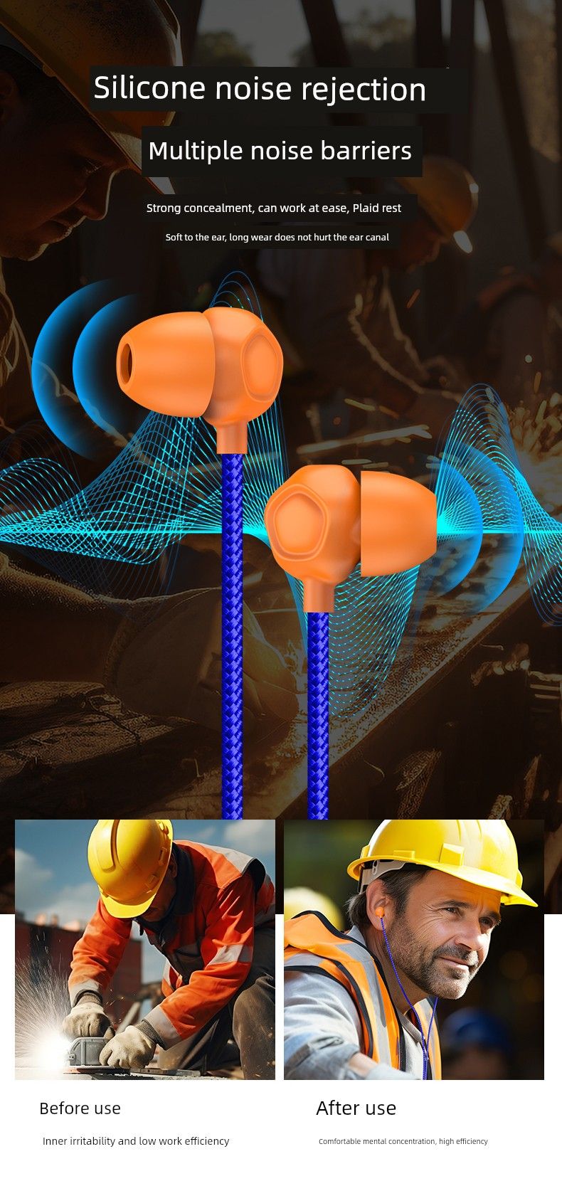 Fabrikk Bluetooth-mottaker Lazy Earbuds Hodetelefoner_voghion.com