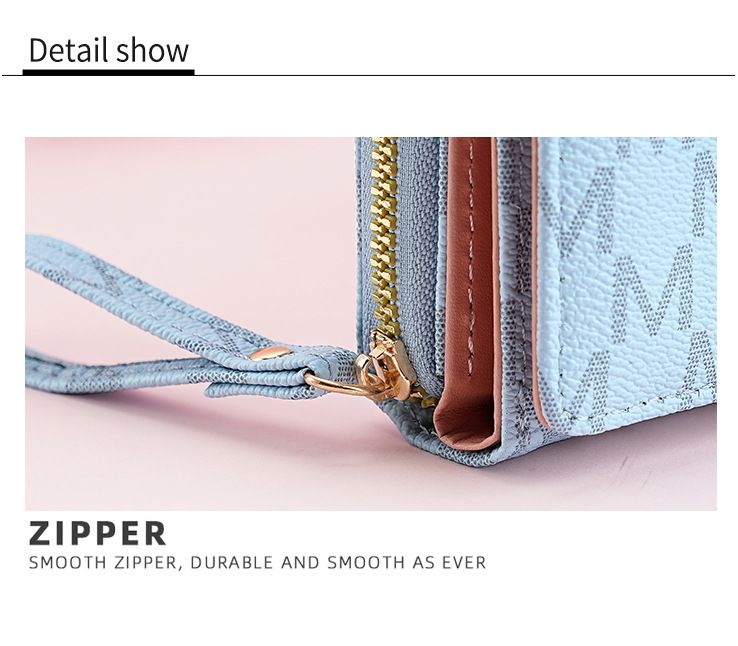 Wallet Women's Short Female Wallet Cross Border New Tri Fold Zipper Coin Purse Simple Fashion Old Pattern Card Bag_voghion.com
