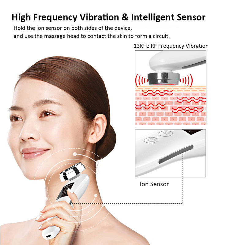 Dispositif de Lifting du visage, affûtage de la peau RF, pour les rides, Anti-vieillissement, Ems, rajeunissement de la peau, masseur Facial par radiofréquence, à la mode_voghion.com