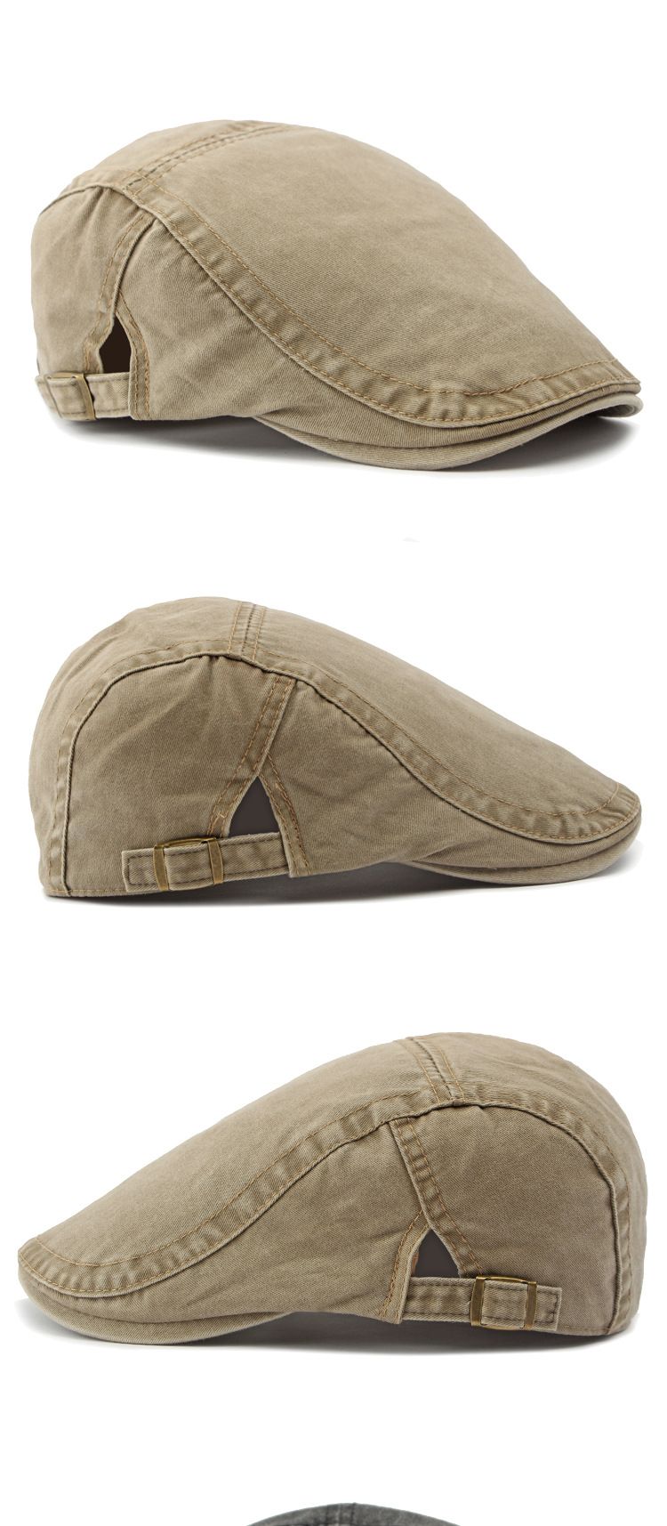Chapeau unisexe en coton lavé pour homme et femme, casquette simple, style rétro décontracté_voghion.com