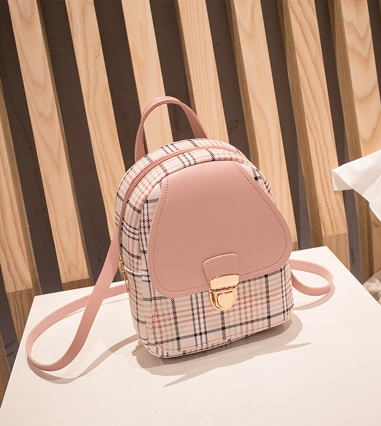 Bolso de mujer de PU 2023 nueva mochila a cuadros bolso de parachoques bolso de teléfono móvil diagonal de un solo hombro suministro de bolsa transfronteriza al por mayor_voghion.com