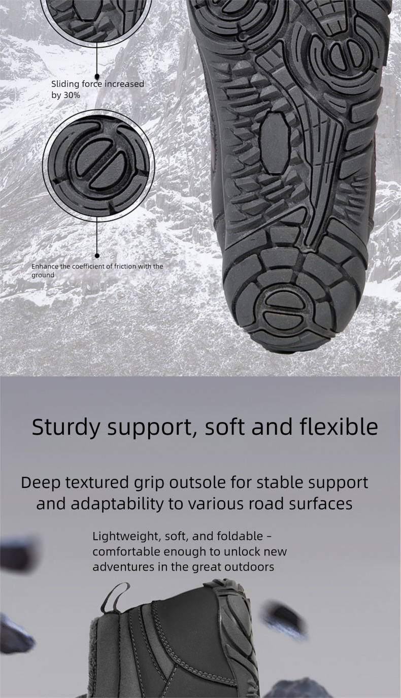 Winter New Cross-Border Snow With Fleece Lining, Thickened Warm Shoes For Men Women, Casual And Comfortable Couple's_voghion.com