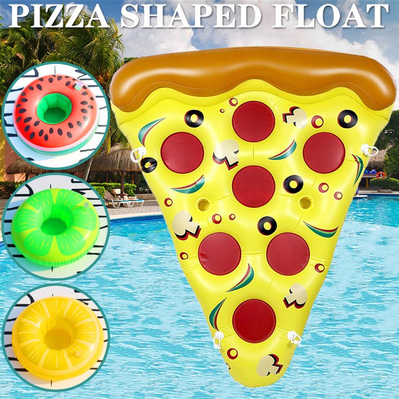 New Ins Pizza Floating Row -puhallettava PVC-aikuisille tarkoitettu vesilepotuoli, suuri paksuuntunut viihdekelluva sänky, kuva_voghion.com