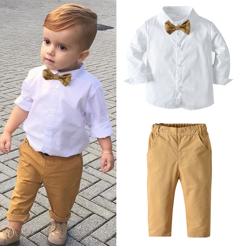 Abbigliamento per bambini, abiti per ragazzi, papillon, camicie, pantaloni, abiti formali, per bambini, primavera e autunno, stagione scolastica, abito da ospite per banchetti_voghion.com