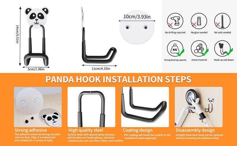 Garage Storage Hooks 10 Pieces, Heavy Steel Tools Utility J Wall Mount, Suitable For Bicycles, Chair Ladders And Garden Finishing_voghion.com