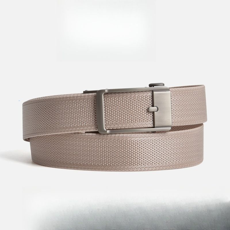 Herren-Gürtel aus nicht porösem Nylon-Canvas mit zahnloser Automatikschließe, gewebter Jeansgürtel, Freizeitgürtel, Businessgürtel, Studentengürtel_voghion.com