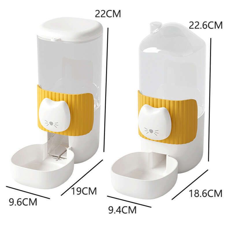 Huisdierdispenser, Automatische voerautomaat met grote capaciteit, Hangende kooiwaterfles, Kattenbak, Hondenbak_voghion.com