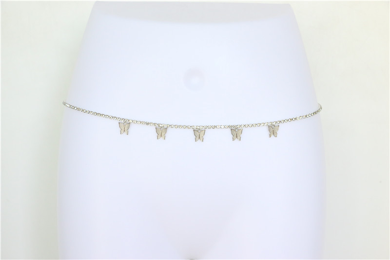 Ornamento della vita della catena della vita della catena della vita della catena del trapano di fila singola del pendente della farfalla del strass di personalità di modo_voghion.com