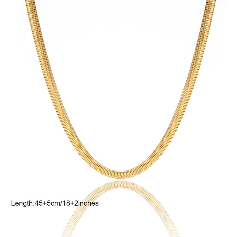 Collar minimalista de múltiples capas de acero inoxidable chapado en oro con estilo INS, gargantilla de clavícula con nicho_voghion.com