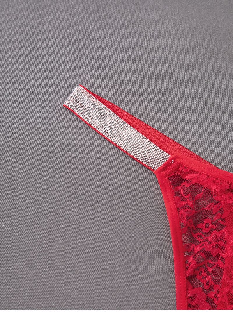 Perizoma senza cuciture con pizzo per donna - Intimo in rete traspirante con design sexy e confortevole, senza segni visibili._voghion.com