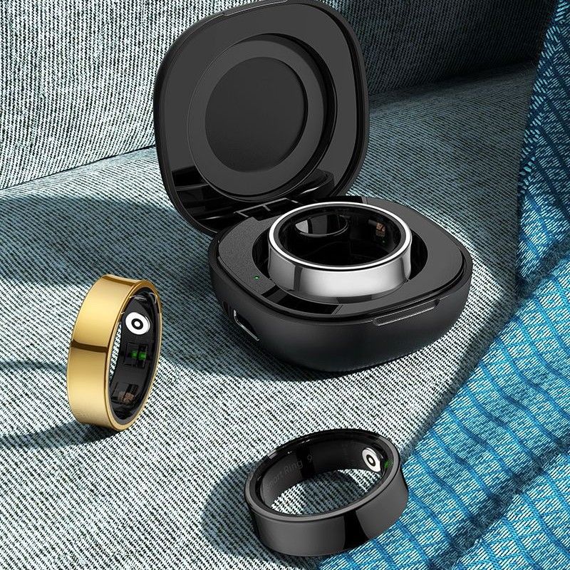 Trendy Items R09 Ring Heart Rate Blood Oxygen Sleep Exercise Step Count Waterproof Bluetooth Camera With Charging Case Smart Wearable_voghion.com
