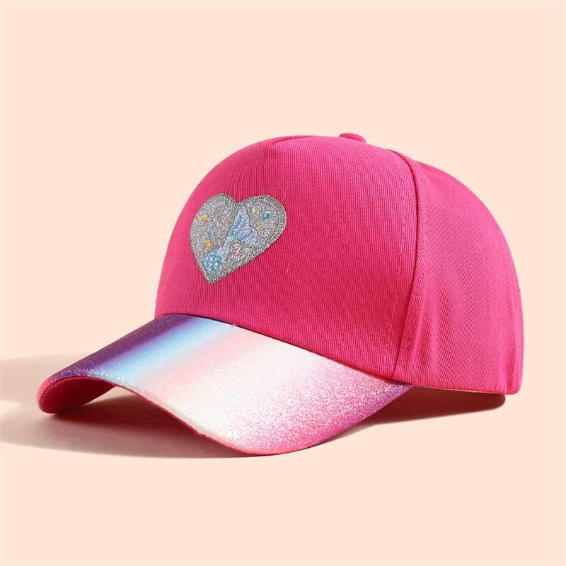 Cappello da baseball per bambini europeo con visiera per ragazze e ragazzi, regolabile, con cuore, per bambini, berretto Gorras Bonnet, nuovo_voghion.com