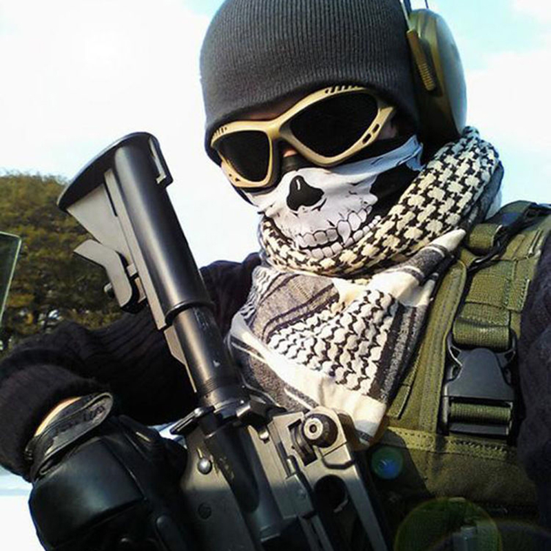 Kaou Cool Multi-Use Skull Bike Motorcycle Cycling Neck Warmer Ski Outdoor Face Mask_voghion.com