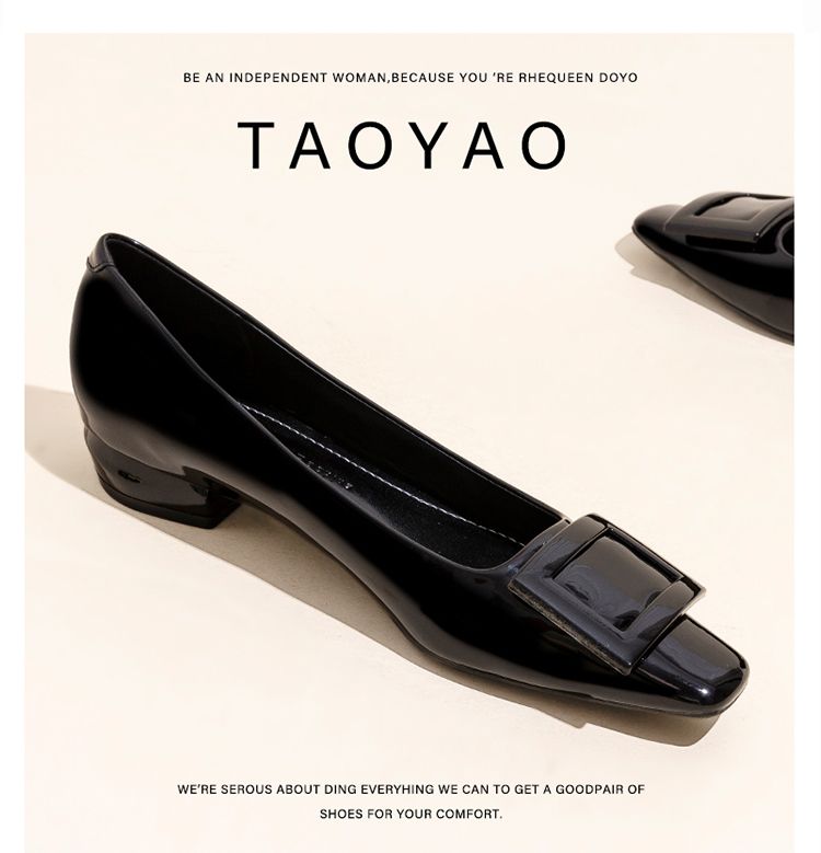 Black Clothing Flat Women 2025 New Arrival Square Toe All-Matching Soft Leather Comfortable For Work Women's_voghion.com