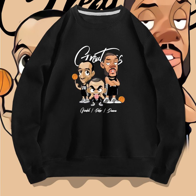 Bulls Ginobili Park Felpa con cappuccio girocollo da uomo Giacca da basket casual con spalle larghe alla moda_voghion.com
