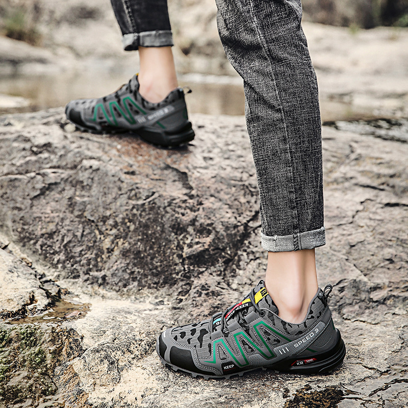 Men's and women's cross-country running shoes Outdoor sports mountaineering air cushion shoes_voghion.com