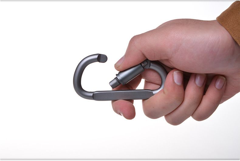 Utendørs fjellklatringsspenne D-type metallspenne med bolt Nøkkelkrok Liten spenne Spenne Tilbehør til ryggsekk EDC-utstyr_voghion.com