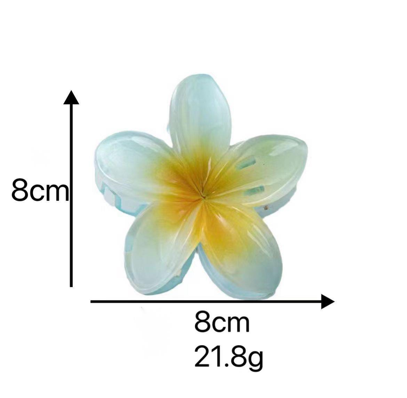 Ei Blume Klaue Clip Gradienten Candy Farbe Blume Mode Urlaub Heißer Verkauf Zurück Kopf Löffel Pan Haar Shark Clip Haar zubehör_voghion.com