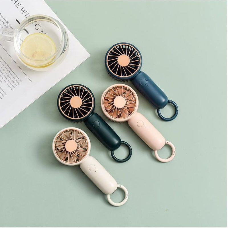 Mini ventilateur de bureau créatif et silencieux, portable et multifonction, avec mousqueton, pour l'extérieur_voghion.com