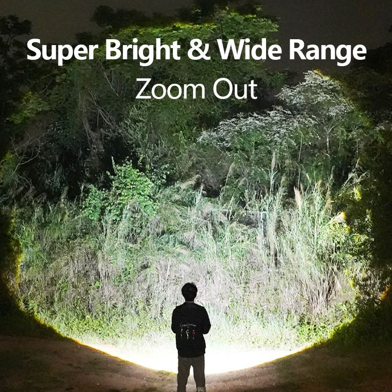 Lampe torche LED étanche et rechargeable pour camping, ultra-lumineuse_voghion.com