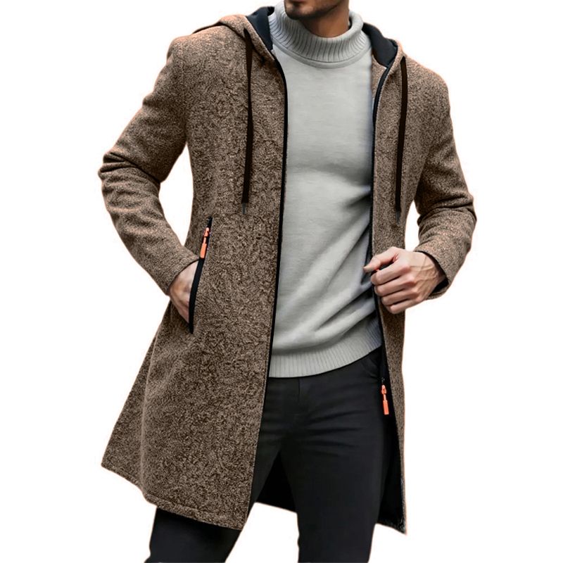 Herbst Männer Felpe con cerniera Felpe Langarm Für Männer Im Freien Warme Mit Kapuze Streetwear Herren Oversize Winter Top Jacke Mantel_voghion.com