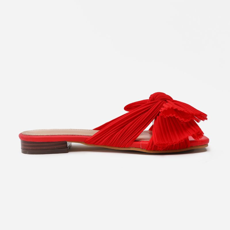 Women's Summer Outer Wear Flat Bottom Butterfly Knot Mesh Material Slip-on Sandals_voghion.com