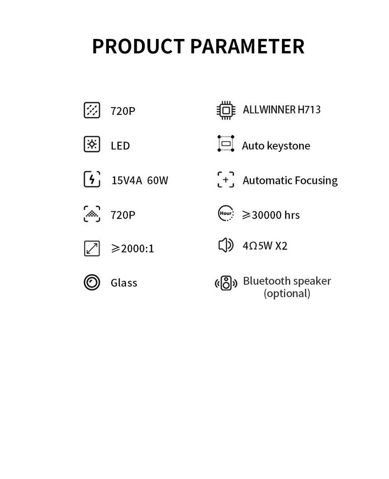 Proiettore portatile k2: 1080P, supporto 4K, Android 11.0, WiFi/Bluetooth, batteria a lunga durata, messa a fuoco automatica e Keystone_voghion.com