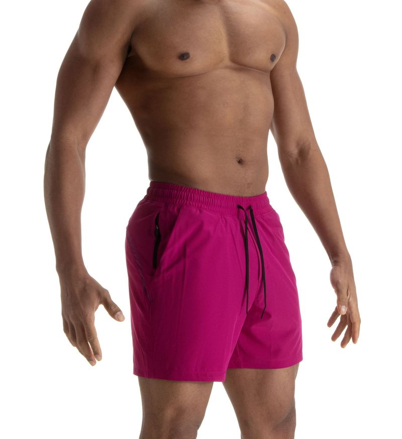 Men's Mesh Panel Running Shorts - Quick-Dry & Breathable For Gym Basketball & Outdoor Workouts (Black/White)_voghion.com