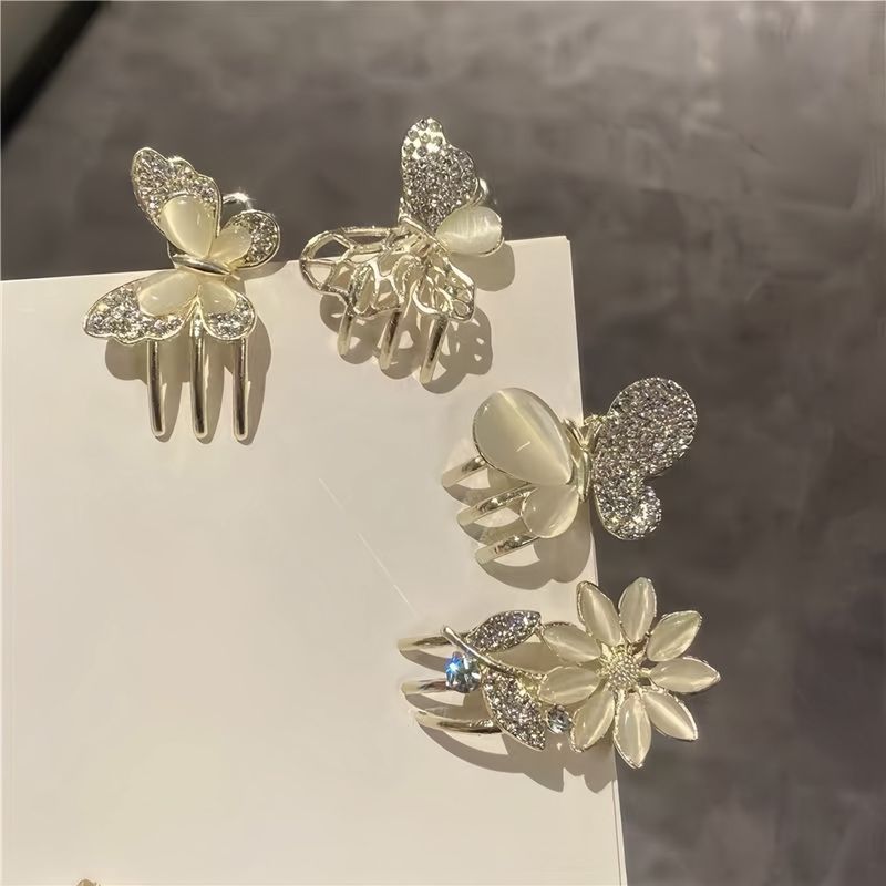 Flequillo elegante y pequeño con margaritas francesas, frente con pico roto, pinza lateral, pinzas para el cabello para niñas, accesorios para el cabello_voghion.com