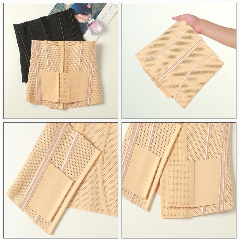 VoleFox Double-Layer Compression Mesh Tummy Wrap Waist Trainer Belt For Fitness Yoga & Body Shaping_voghion.com