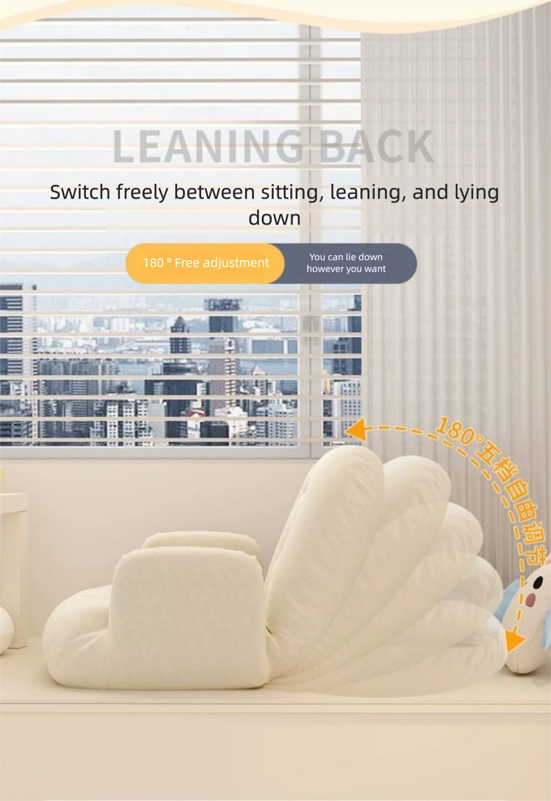 Lazy Backrest Folding Chair Japanese Style Single Window Cushion Girl's Bedroom Bed Small Sofa Internet Celebrity Living_voghion.com