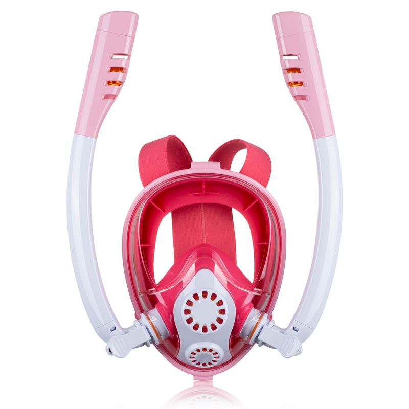Nouveau masque de plongée en silicone à double tube intégral Sao pour enfants_voghion.com