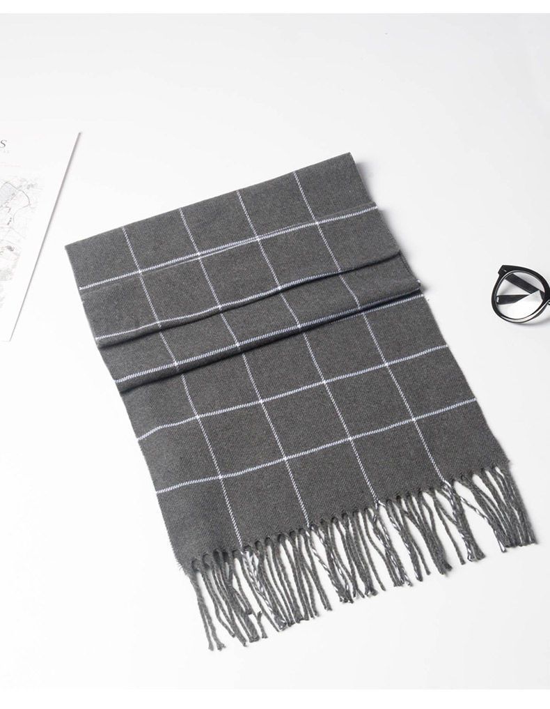 Halsdukar för män, höst- och vinterälskare, rutiga halsdukar för män, moderiktiga män, varma kashmirhalsdukar för unga människor_voghion.com