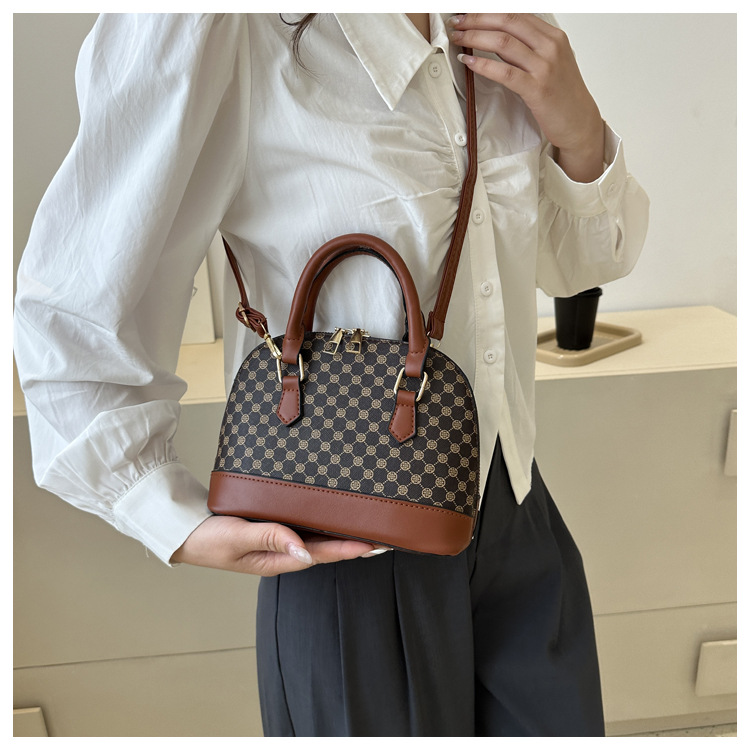 Borsa da donna transfrontaliera Presbiopia portatile 2023 Borsa da donna con design di nicchia con stampa scozzese retrò_voghion.com