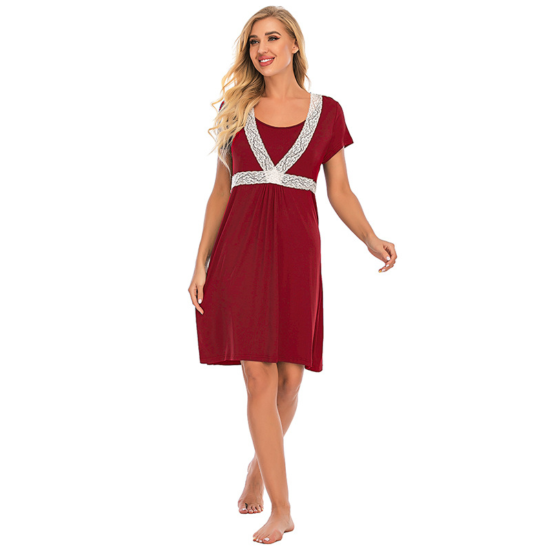 Pigiami da donna in pizzo, vestiti per la casa, camicia da notte, vestiti casual e comodi per la casa_voghion.com