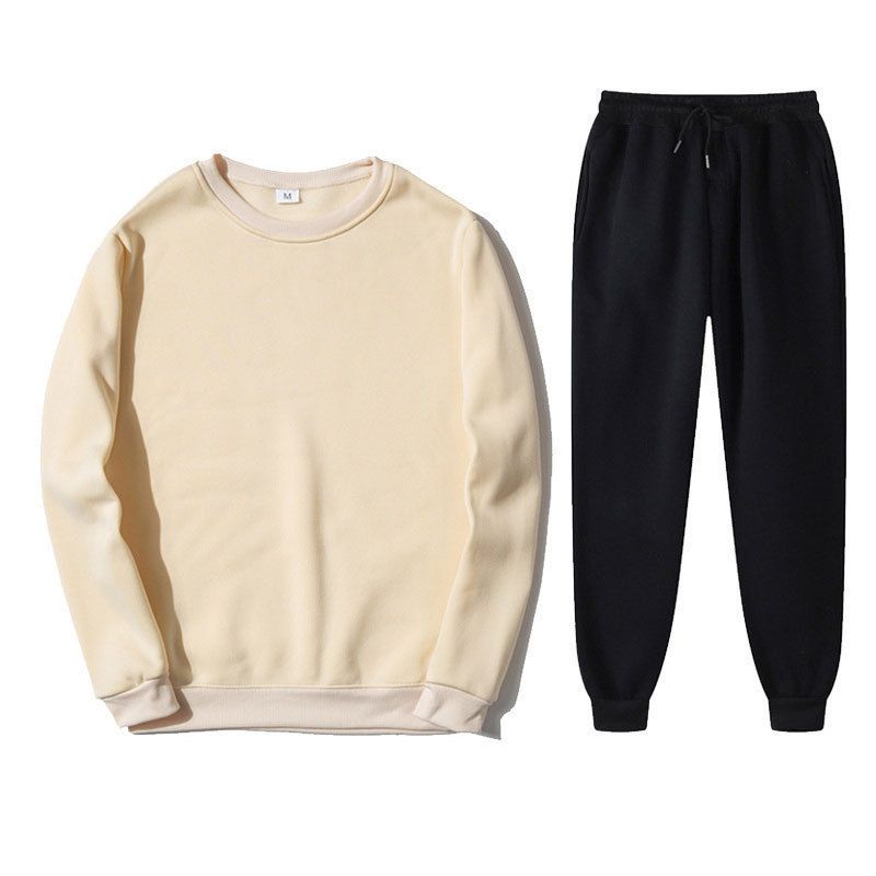 Conjunto de sudadera con capucha informal unisex: sudadera cómoda y elegante con pantalones deportivos a juego (varios colores y tallas, con opción de logotipo personalizado)_voghion.com
