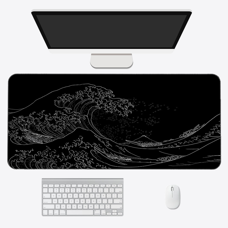 „Great Wave Off Art“ didelio dydžio pelės kilimėlis iš natūralios gumos kompiuterinių žaidimų kompiuterinių žaidimų pelės kilimėlio stalviršio užrakinimo briauna, skirta CS GO LOL_voghion.com