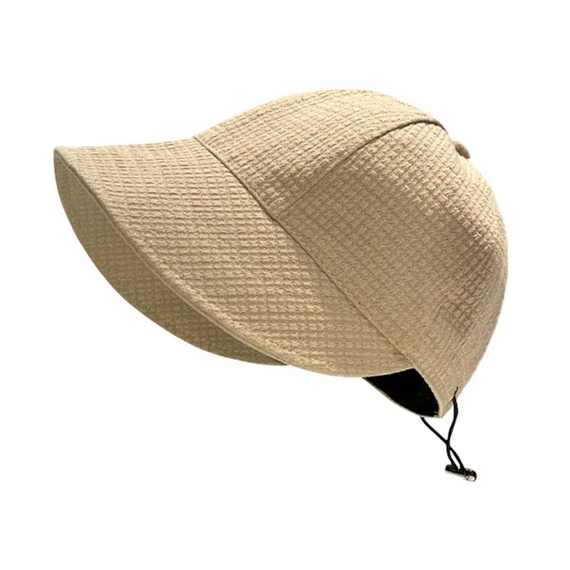 New Arrivals Foldable Wide Brim Women Adjustable Portable Outdoor Beach Bucket Hat Summer Sun Protection Visors Fisherman Cap Panama_voghion.com