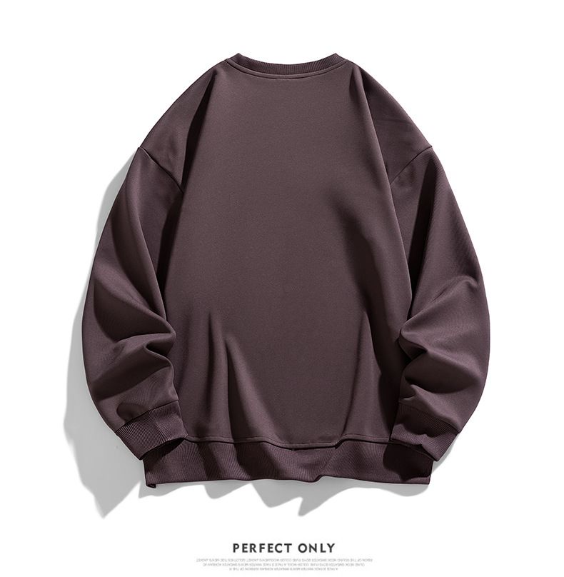 Unisex Heavyweight Linen Blend Crewneck Sweatshirt - Retro Style Oversized Pullover For Streetwear & Minimalist Fashion_voghion.com