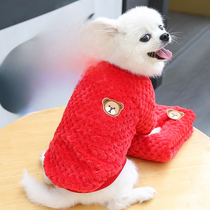 Ropa para perros pequeños y grandes, ropa para gatos, otoño e invierno, nuevos suministros para mascotas, ropa de vellón, método, cubo, ropa de dos patas, cuadros_voghion.com