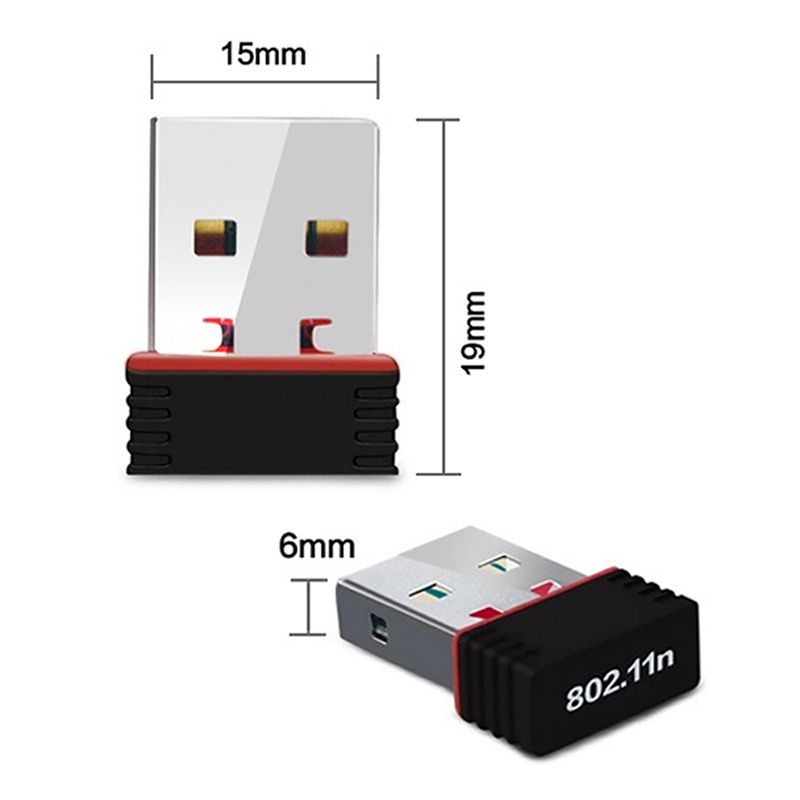 Mini USB Wireless Receiver Dongle Network Card External RTL8188 WiFi 6 Adapter 802.11n Antenna 150Mbps For PC Computer_voghion.com