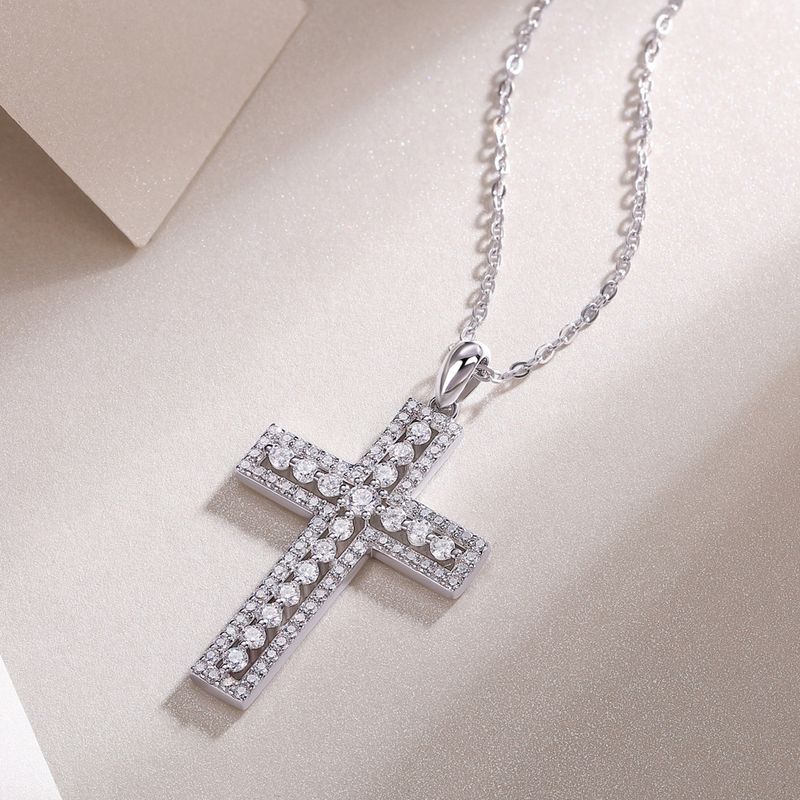 S-Kreuz-Halskette mit Schutzanhänger und lebendem Silberschmuck, Schlüsselbeinkette_voghion.com