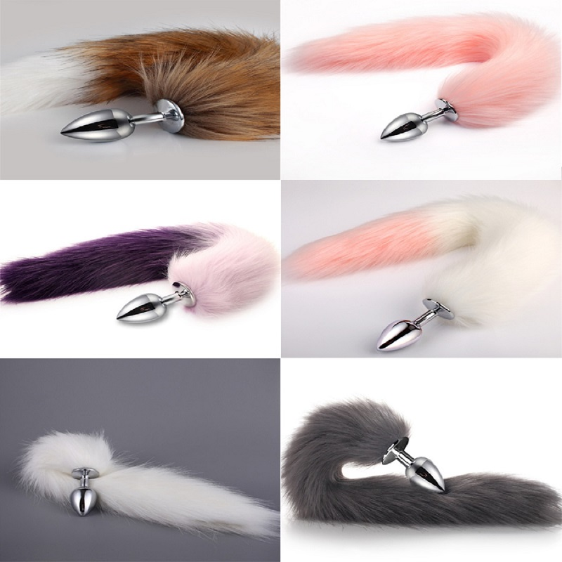 Analni čep Fox Tail Erotični dodatki Dildo Plišaste Jeklene Rit Kovinske Igre za Odrasle Sužnje Seks Igrače za Ženske Pare Sexo_voghion.com