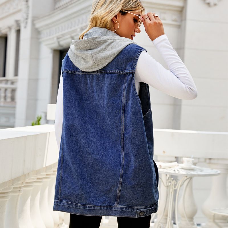 Damenbekleidung Neue Retro-Jeansweste Jacke Lose Lässige Damentrend_voghion.com