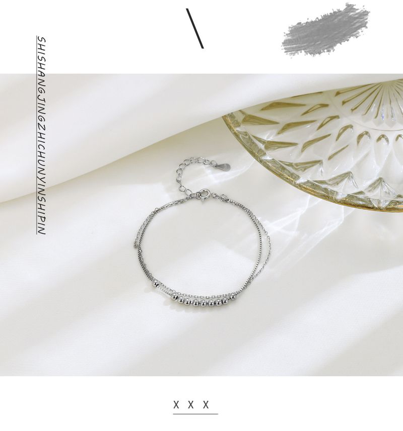 S Puur zilver, prachtig en veelzijdig, rond dubbellaags met een niche-temperament, eenvoudig ontwerp van sieraden, kraal_voghion.com