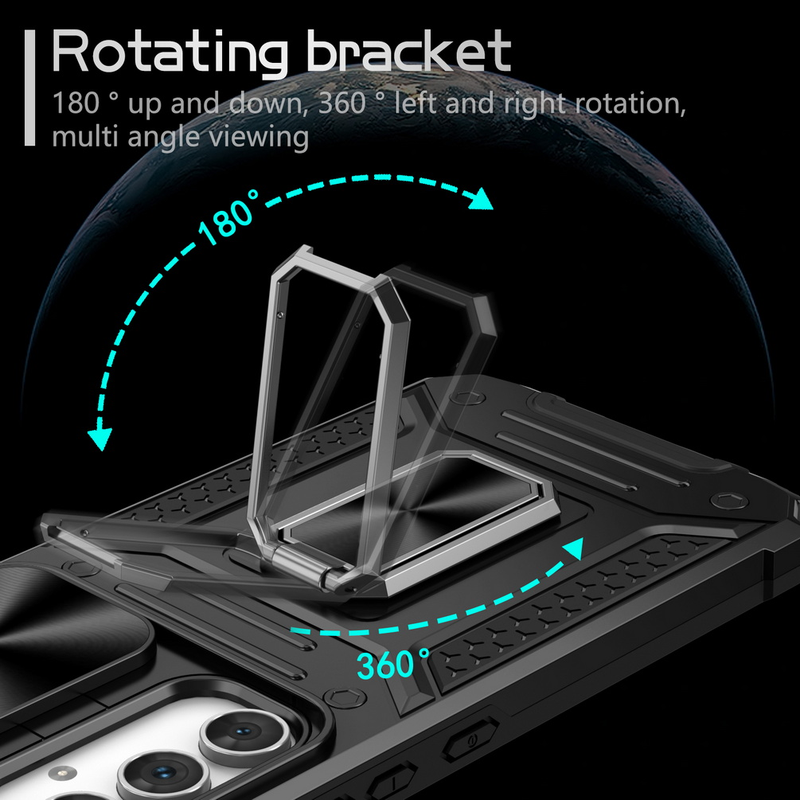 Nuimamas Push-Pull fotoaparato apsauginis dėklas, skirtas Samsung A54 A34 A14 Galaxy A23 A33 A13 A04S M13 M23 metalinis žiedinis automobilio laikiklis_voghion.com