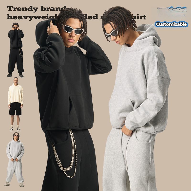 Verdickter Kapuzenpullover für Herren, Trendmarke West Coast Heavy American Hoodie, Herrenpullover_voghion.com