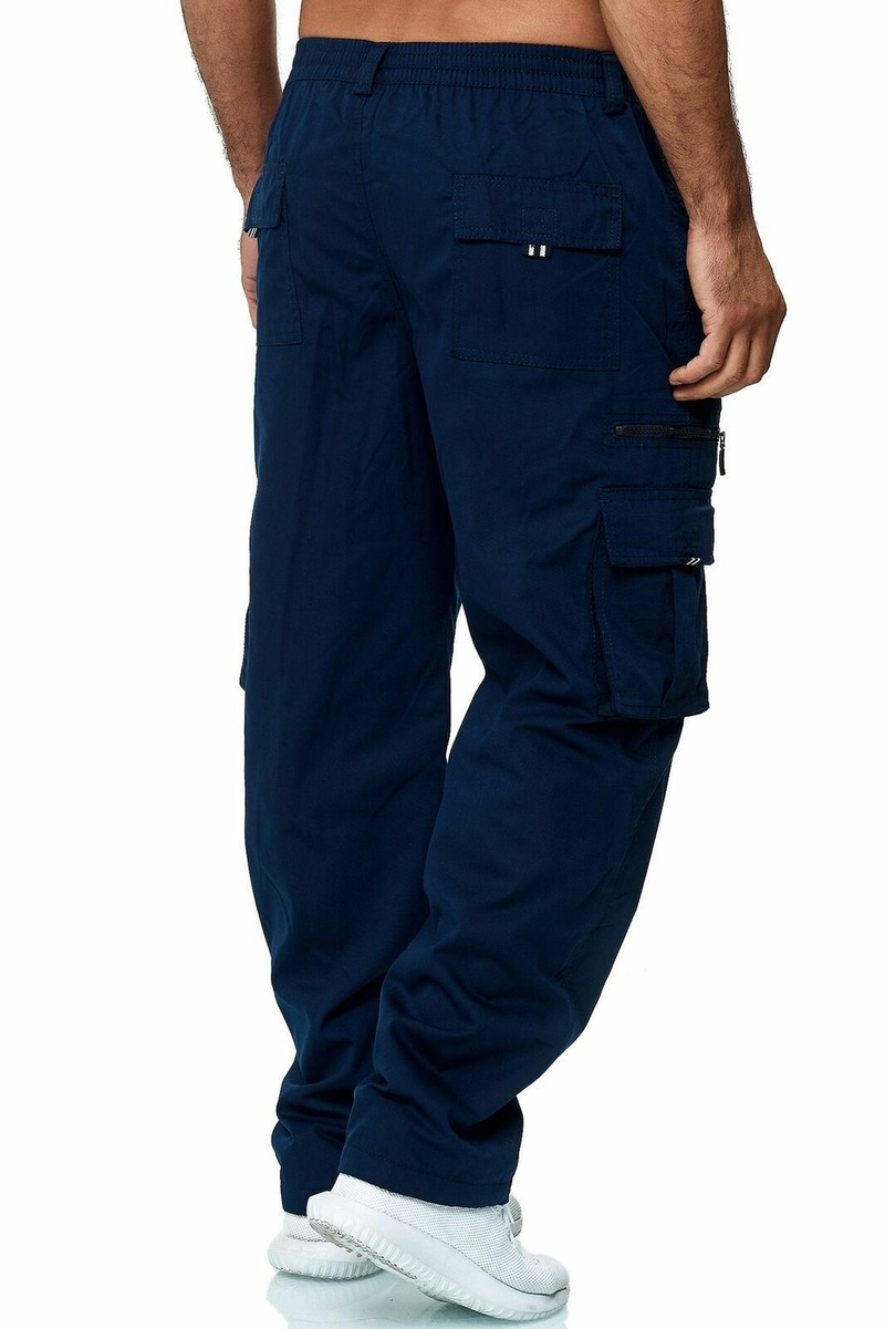 New style men's casual multi-pocket loose straight cargo outdoor trousers pants_voghion.com
