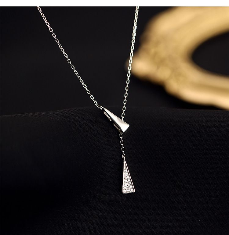 Collana con ciondolo a triangolo Boho, con laccio geometrico a forma di Y, con nappa triangolare, collana lunga regolabile, per donne, ragazze, adolescenti_voghion.com