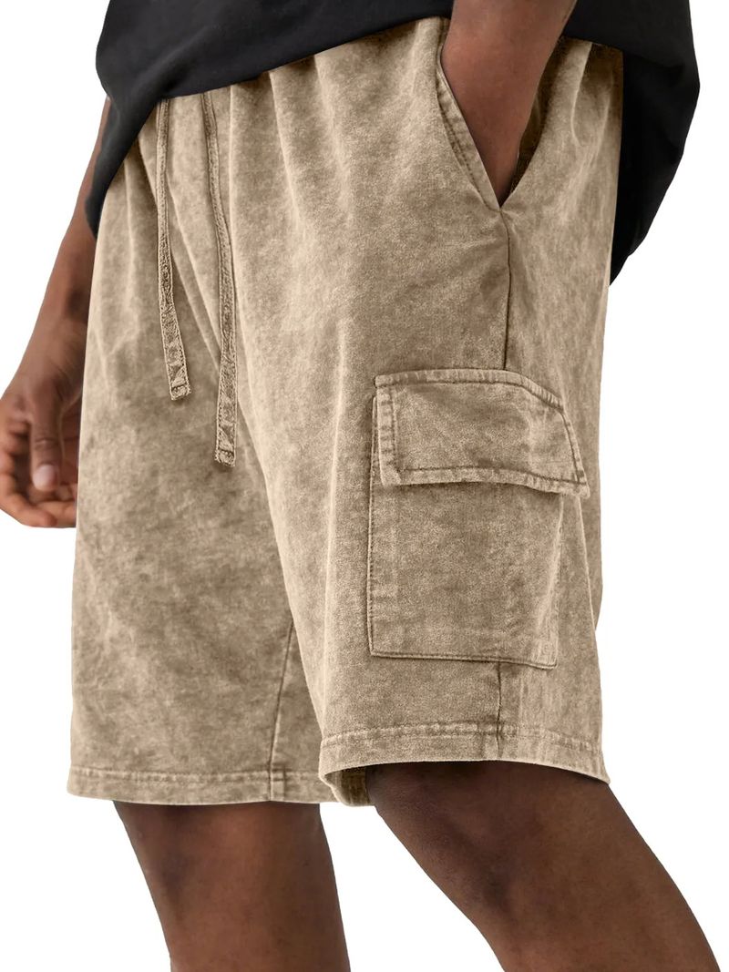 Herren Vintage Cargo Shorts - Lässige Sommershorts aus Baumwolle mit mehreren Taschen, bequem und stylisch, S-4XL_voghion.com
